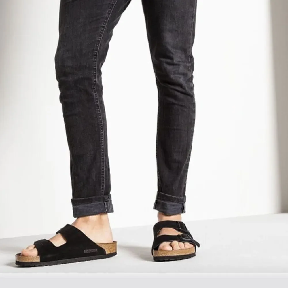 Birkenstock Arizona Soft Footbed Suede Leather, Black, EU 41 NWT